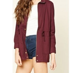 Long coat burgundy